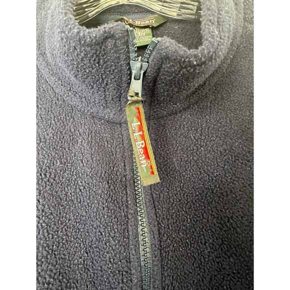 L.L. Bean Men's Blue Mock Neck Outdoor‎ Gorpcore Zip Up Fleece Vest Size XL - Picture 3 of 10